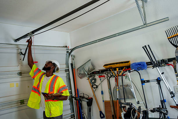 Professional Garage Door technician working in Crystal Lake, IL